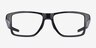 Oakley Chamfer Squared Polished Black PlastiqueMontures de lunettes de vue d'EyeBuyDirect, Vue de Face