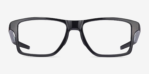 Oakley Chamfer Squared Polished Black Plastic Eyeglass Frames