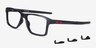 Oakley Chamfer Squared Polished Black PlastiqueMontures de lunettes de vue d'EyeBuyDirect, Vue d'Angle
