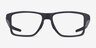 Oakley Chamfer Squared Satin Black PlasticEyeglass Frames from EyeBuyDirect, Front View