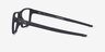 Oakley Chamfer Squared Satin Black PlasticEyeglass Frames from EyeBuyDirect, Side View