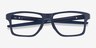 Oakley Chamfer Squared Universe Blue PlastiqueMontures de lunettes de vue d'EyeBuyDirect, Vue Rapprochée