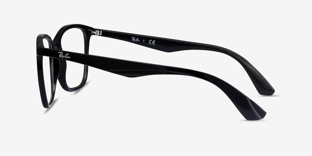 Ray-Ban RB7066 Black PlasticEyeglass Frames from EyeBuyDirect, Side View