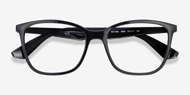 Ray-Ban RB7066 Black PlasticEyeglass Frames from EyeBuyDirect, Closed View