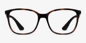 Ray-Ban RB7066 Tortoise Brown Plastique Montures de lunettes de vue d'EyeBuyDirect, Vue de Face