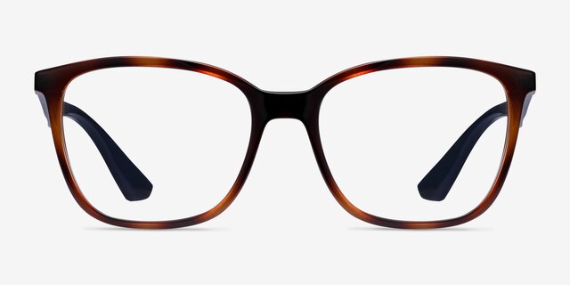 Ray-Ban RB7066 Tortoise Blue PlasticEyeglass Frames from EyeBuyDirect, Front View