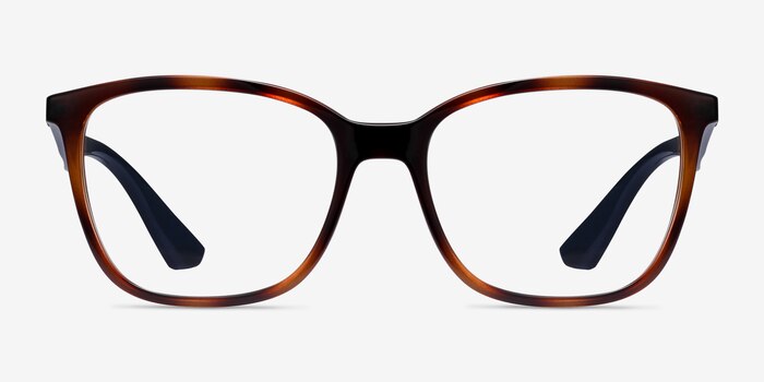 Ray-Ban RB7066 Tortoise Blue Plastic Eyeglass Frames from EyeBuyDirect