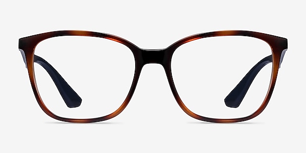 Ray-Ban RB7066 Tortoise Blue Plastic Eyeglass Frames