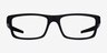 Oakley Currency Satin Black PlasticEyeglass Frames from EyeBuyDirect, Front View