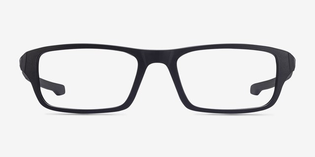 Oakley Chamfer Satin Black PlasticEyeglass Frames from EyeBuyDirect, Front View