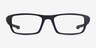 Oakley Chamfer Satin Black PlasticEyeglass Frames from EyeBuyDirect, Front View