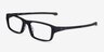 Oakley Chamfer Satin Black PlasticEyeglass Frames from EyeBuyDirect, Angle View