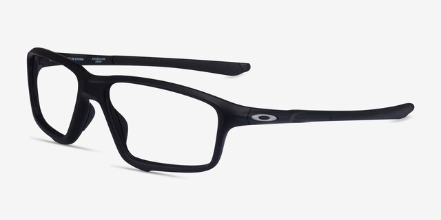 Oakley Crosslink Zero Satin Black PlasticEyeglass Frames from EyeBuyDirect, Angle View