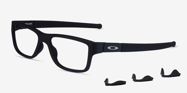 Oakley Marshal Mnp Satin Black PlasticEyeglass Frames from EyeBuyDirect, Angle View