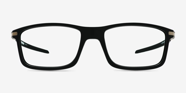 Oakley Pitchman Carbon Black PlasticEyeglass Frames from EyeBuyDirect, Front View