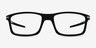 Oakley Pitchman Carbon Black PlasticEyeglass Frames from EyeBuyDirect, Front View