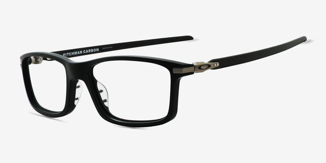 Oakley Pitchman Carbon Black PlasticEyeglass Frames from EyeBuyDirect, Angle View
