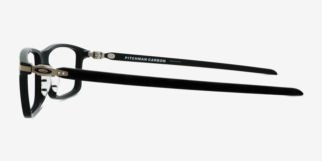 Oakley Pitchman Carbon Black PlasticEyeglass Frames from EyeBuyDirect, Side View