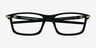 Oakley Pitchman Carbon Black PlasticEyeglass Frames from EyeBuyDirect, Closed View