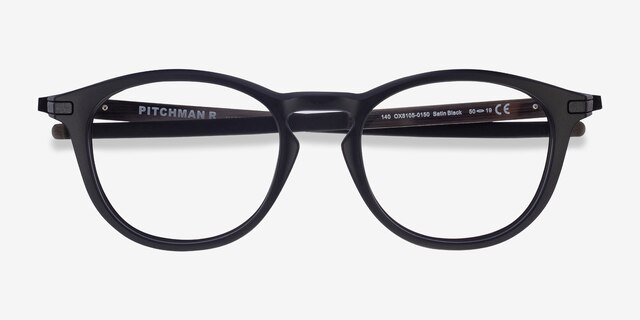 Oakley Pitchman R Satin Black PlasticEyeglass Frames from EyeBuyDirect, Closed View