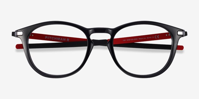 Oakley Pitchman R Black Ink PlasticEyeglass Frames from EyeBuyDirect, Closed View