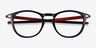 Oakley Pitchman R Black Ink PlasticEyeglass Frames from EyeBuyDirect, Closed View