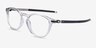 Oakley Pitchman R Clear PlasticEyeglass Frames from EyeBuyDirect, Angle View