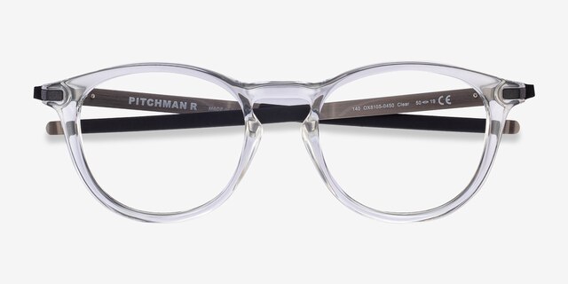 Oakley Pitchman R Clear PlasticEyeglass Frames from EyeBuyDirect, Closed View