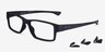 Oakley Airdrop Mnp Satin Black PlastiqueMontures de lunettes de vue d'EyeBuyDirect, Vue d'Angle