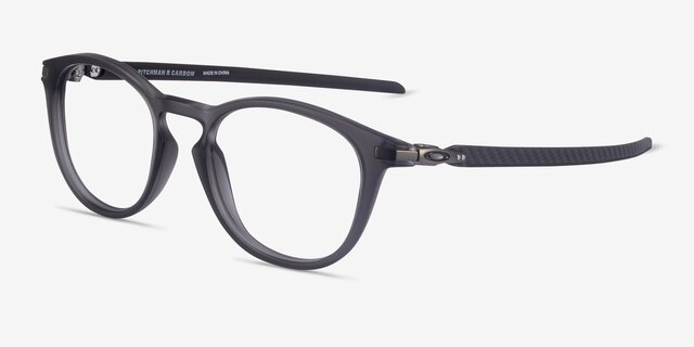 Oakley Pitchman R Carbon Satin Gray PlasticEyeglass Frames from EyeBuyDirect, Angle View