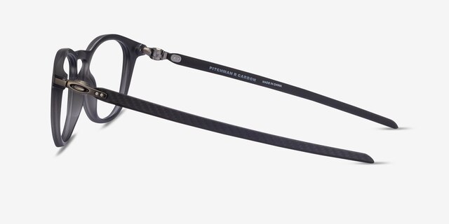 Oakley Pitchman R Carbon Satin Gray PlasticEyeglass Frames from EyeBuyDirect, Side View