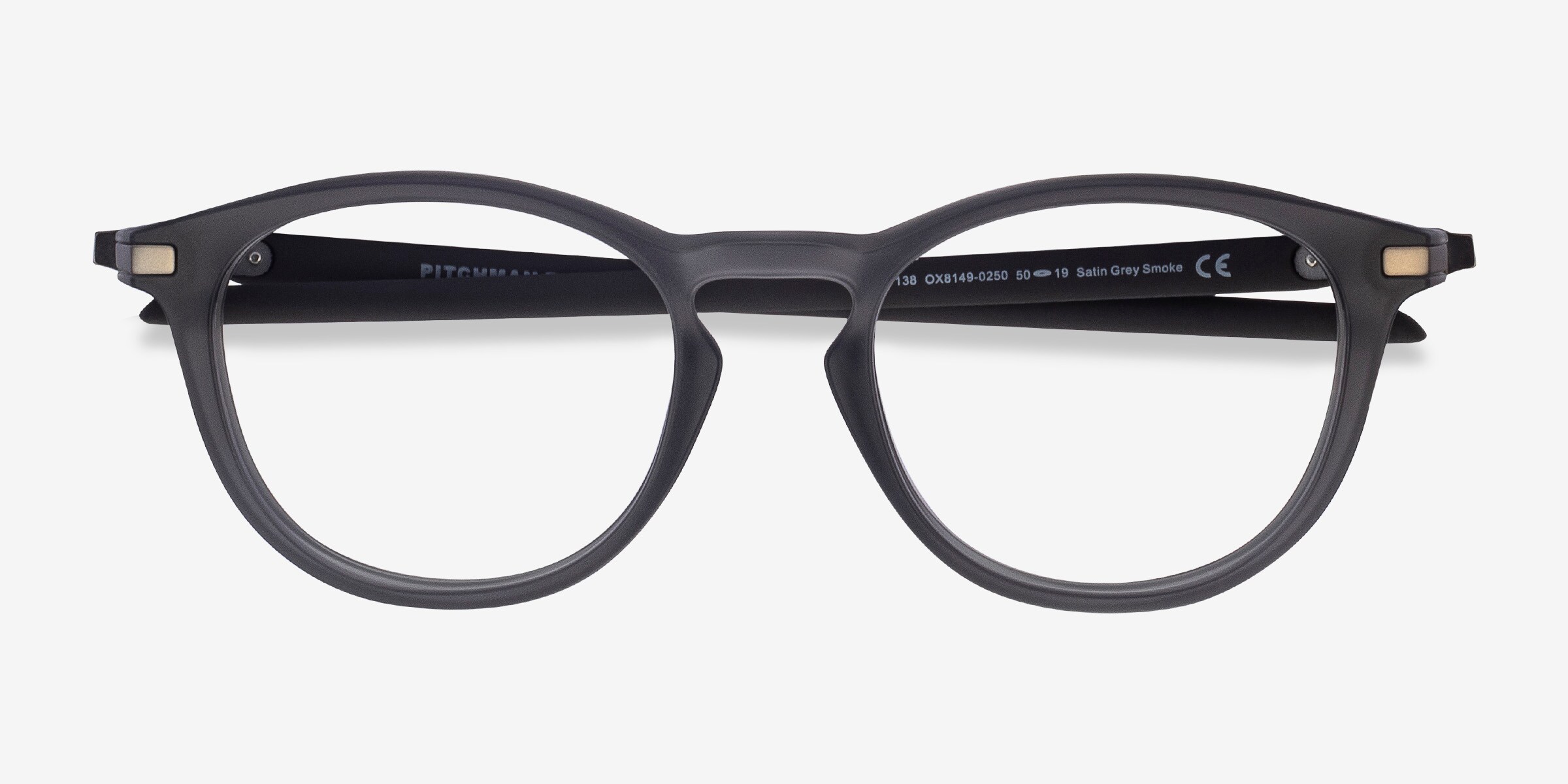 Oakley Pitchman R Carbon - Round Satin Gray Frame Glasses For Men