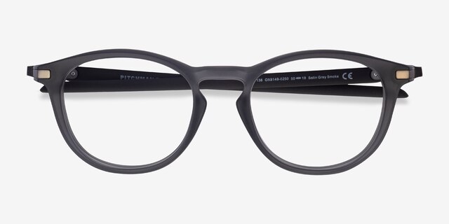 Oakley Pitchman R Carbon Satin Gray PlasticEyeglass Frames from EyeBuyDirect, Closed View