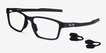 Oakley Metalink Satin Black PlasticEyeglass Frames from EyeBuyDirect, Angle View