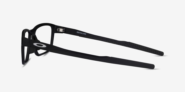 Oakley Metalink Satin Black PlasticEyeglass Frames from EyeBuyDirect, Side View