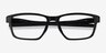 Oakley Metalink Satin Black PlasticEyeglass Frames from EyeBuyDirect, Closed View