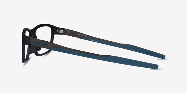 Oakley Metalink Satin Gray Smoke PlasticEyeglass Frames from EyeBuyDirect, Side View