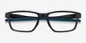 Oakley Metalink Satin Gray Smoke PlasticEyeglass Frames from EyeBuyDirect, Closed View
