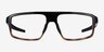 Oakley Cogswell Polished Black Brown Tortoise PlasticEyeglass Frames from EyeBuyDirect, Front View