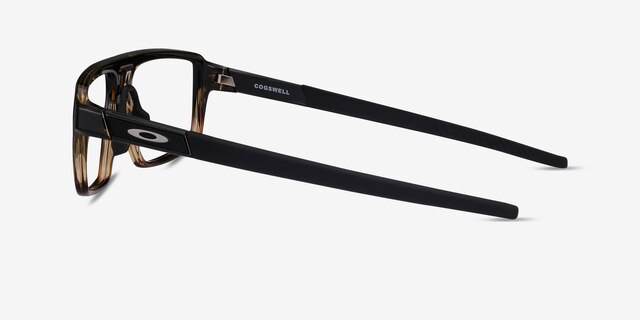 Oakley Cogswell Polished Black Brown Tortoise PlasticEyeglass Frames from EyeBuyDirect, Side View