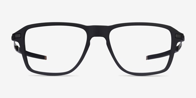 Oakley Wheel House Satin Black PlastiqueMontures de lunettes de vue d'EyeBuyDirect, Vue de Face