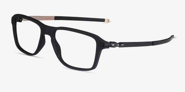 Oakley Wheel House Satin Black PlastiqueMontures de lunettes de vue d'EyeBuyDirect, Vue d'Angle