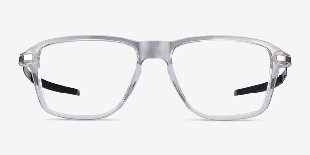 Oakley Wheel House Polished Clear PlasticEyeglass Frames from EyeBuyDirect, Front View