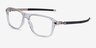 Oakley Wheel House Polished Clear PlasticEyeglass Frames from EyeBuyDirect, Angle View