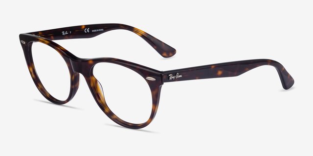 Ray-Ban RB2185V Tortoise AcetateEyeglass Frames from EyeBuyDirect, Angle View