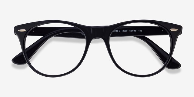 Ray-Ban RB2185V Black AcetateEyeglass Frames from EyeBuyDirect, Closed View