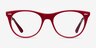 Ray-Ban RB2185V Red Transparent AcetateEyeglass Frames from EyeBuyDirect, Front View