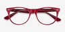 Ray-Ban RB2185V Red Transparent AcetateEyeglass Frames from EyeBuyDirect, Closed View