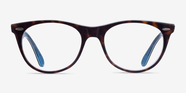 Ray-Ban RB2185V Tortoise Blue AcetateEyeglass Frames from EyeBuyDirect, Front View
