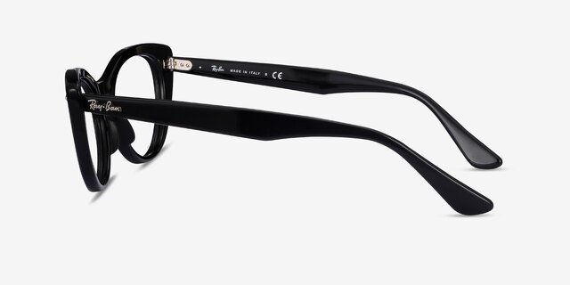 Ray-Ban Nina Black AcetateEyeglass Frames from EyeBuyDirect, Side View